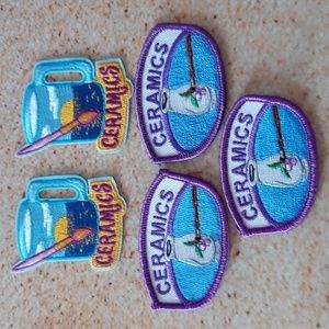 Ceramics - Girl Scout Fun Patch Bundle - NEW Iron & Sew On 🦋❤